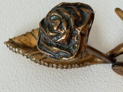 Frisman Vintage Stylized Bronze Hand Sculpture By Yves Lohé 1970's