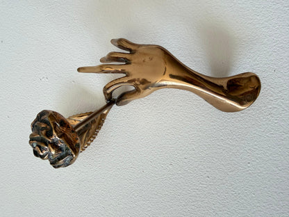 Frisman Vintage Stylized Bronze Hand Sculpture By Yves Lohé 1970's