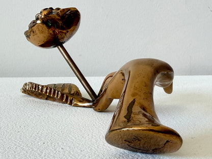 Frisman Vintage Stylized Bronze Hand Sculpture By Yves Lohé 1970's