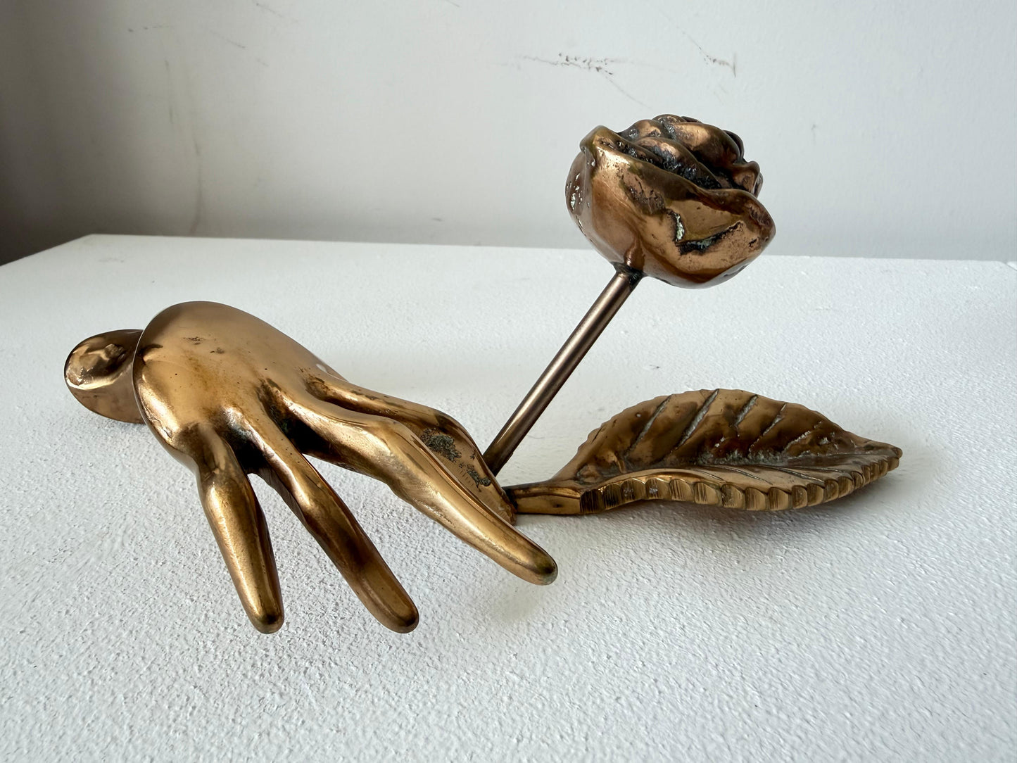 Frisman Vintage Stylized Bronze Hand Sculpture By Yves Lohé 1970's