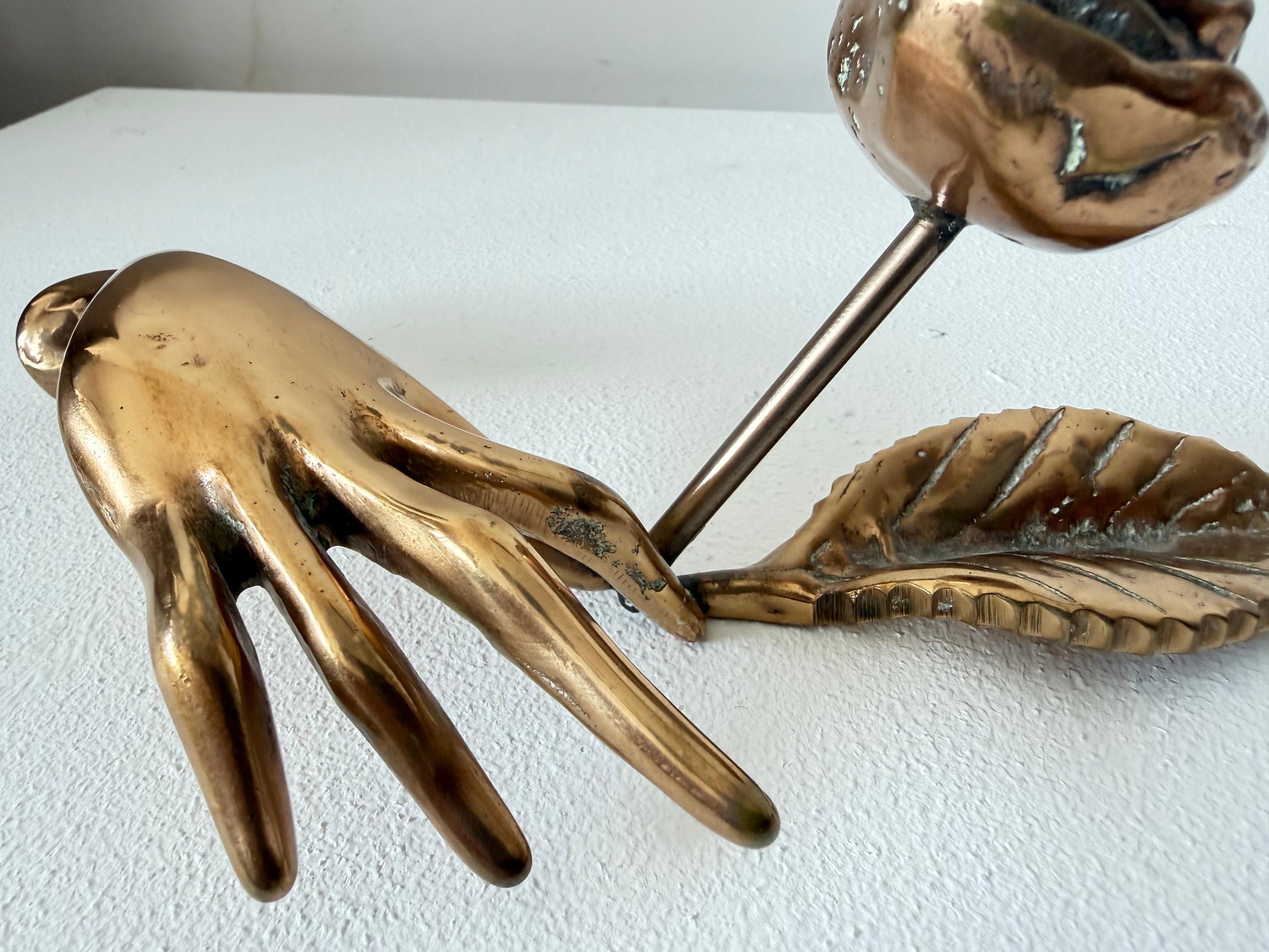 Frisman Vintage Stylized Bronze Hand Sculpture By Yves Lohé 1970's