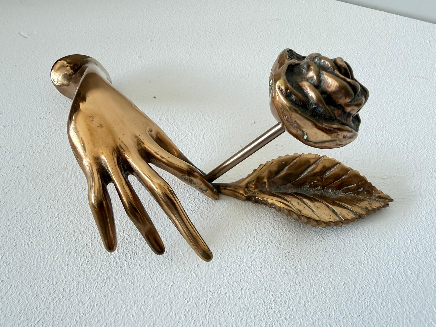 Frisman Vintage Stylized Bronze Hand Sculpture By Yves Lohé 1970's