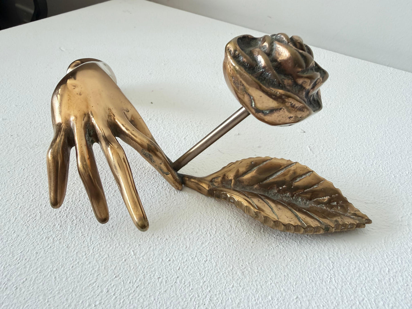 Frisman Vintage Stylized Bronze Hand Sculpture By Yves Lohé 1970's