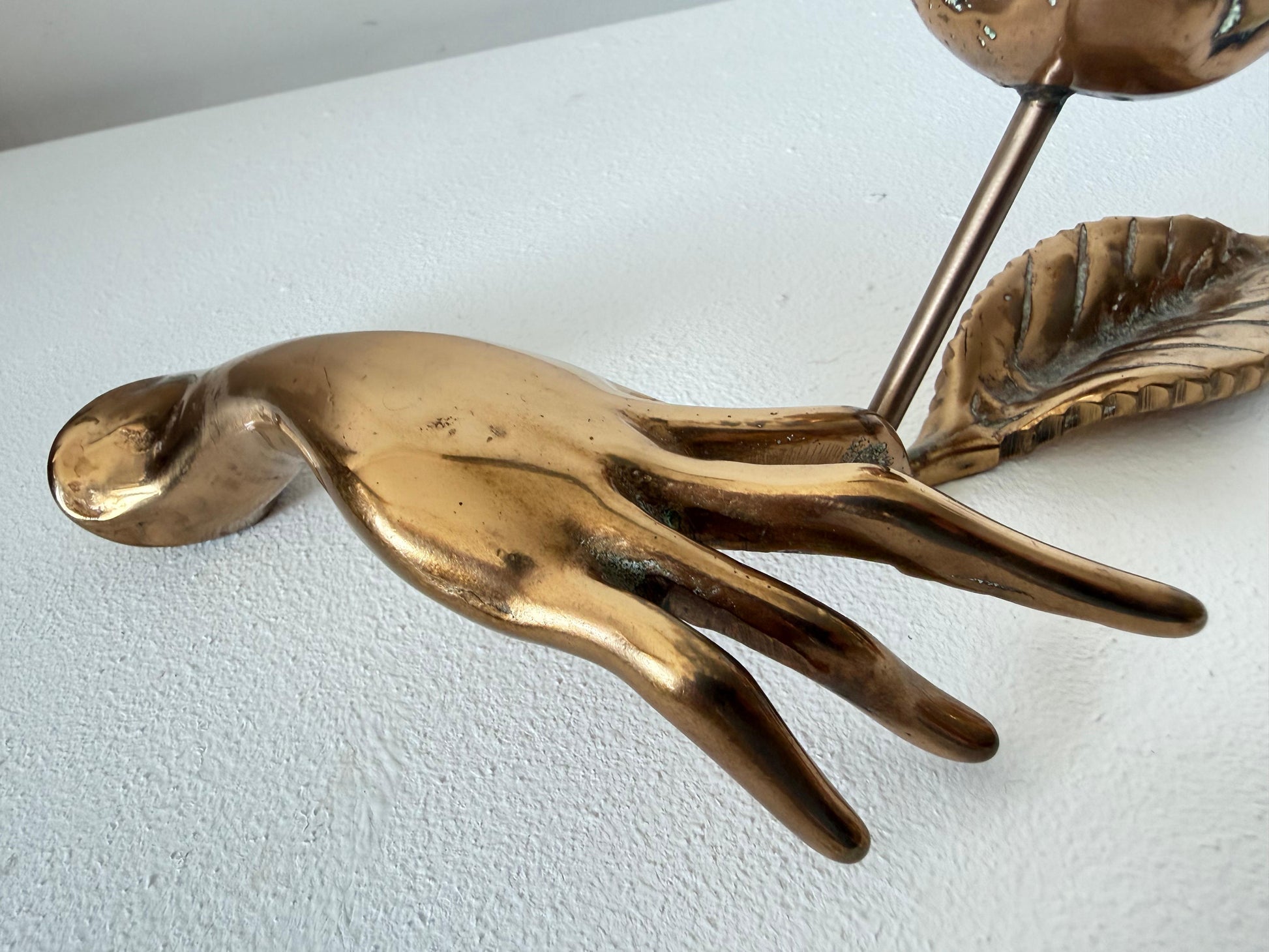 Frisman Vintage Stylized Bronze Hand Sculpture By Yves Lohé 1970's