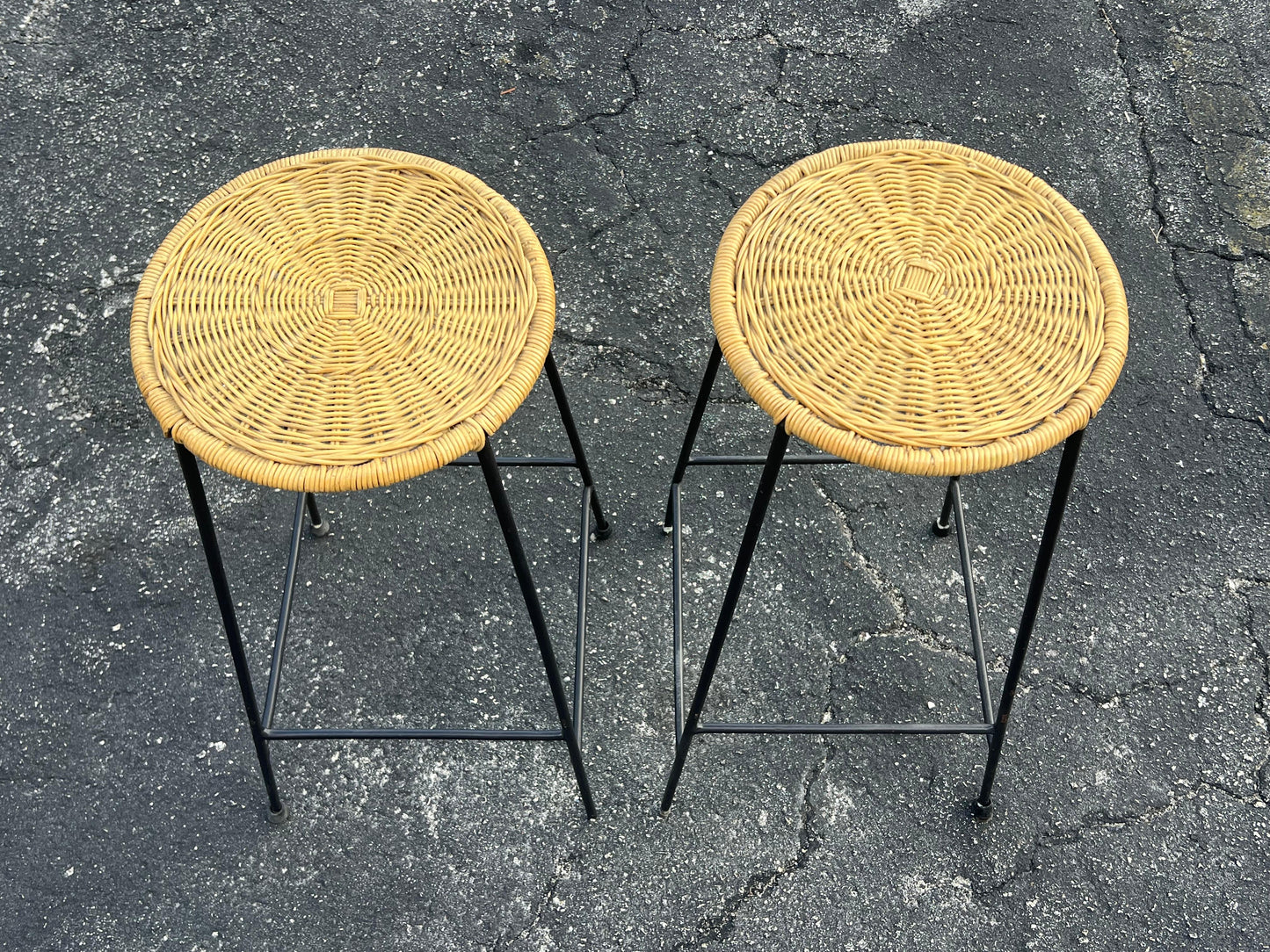 A Pair Of Modernist Bar Stools Ca' 1960's