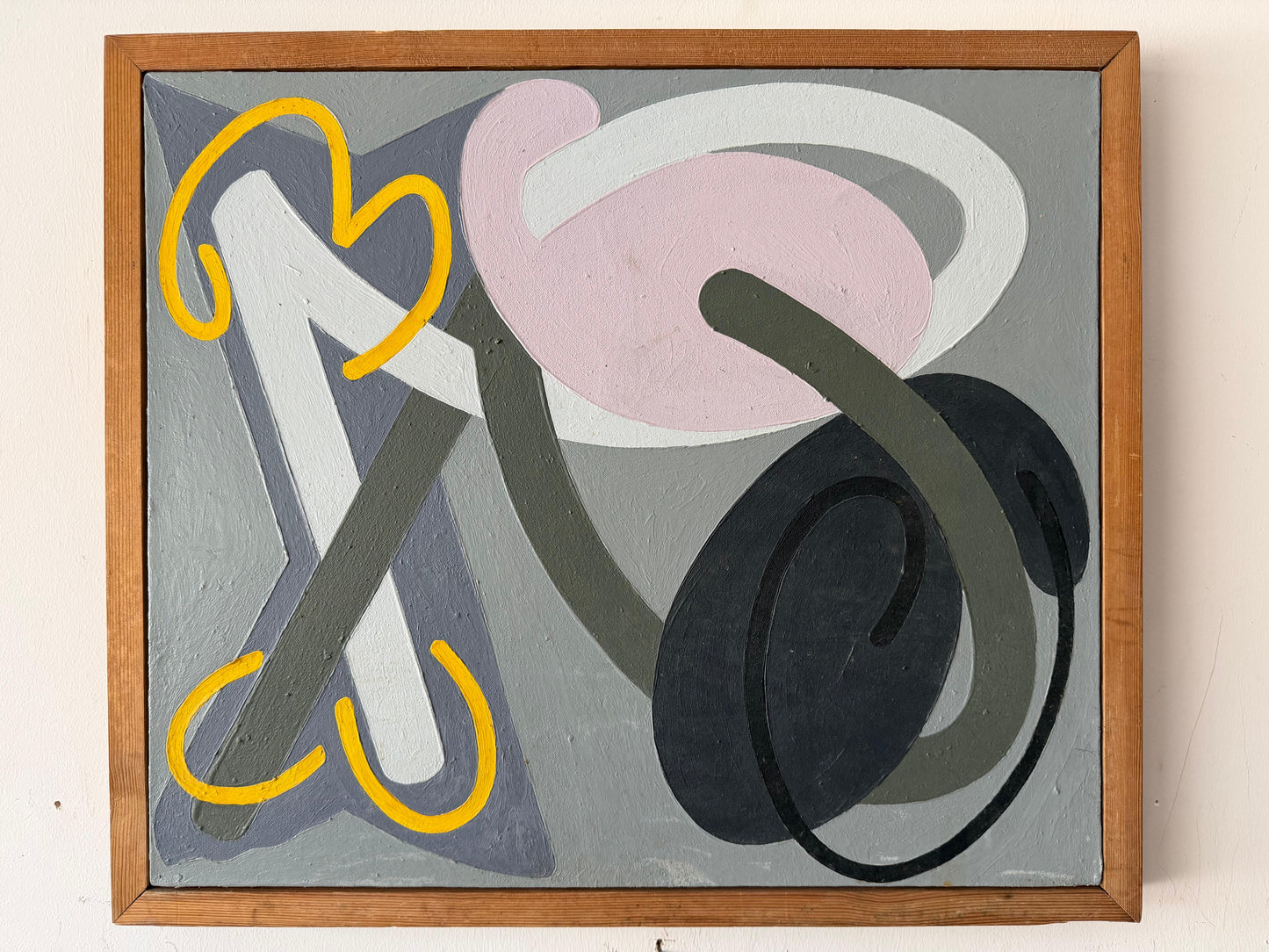 Frisman Vintage Vanessa Jackson Abstract Oil On Canvas Painting ca' 1983