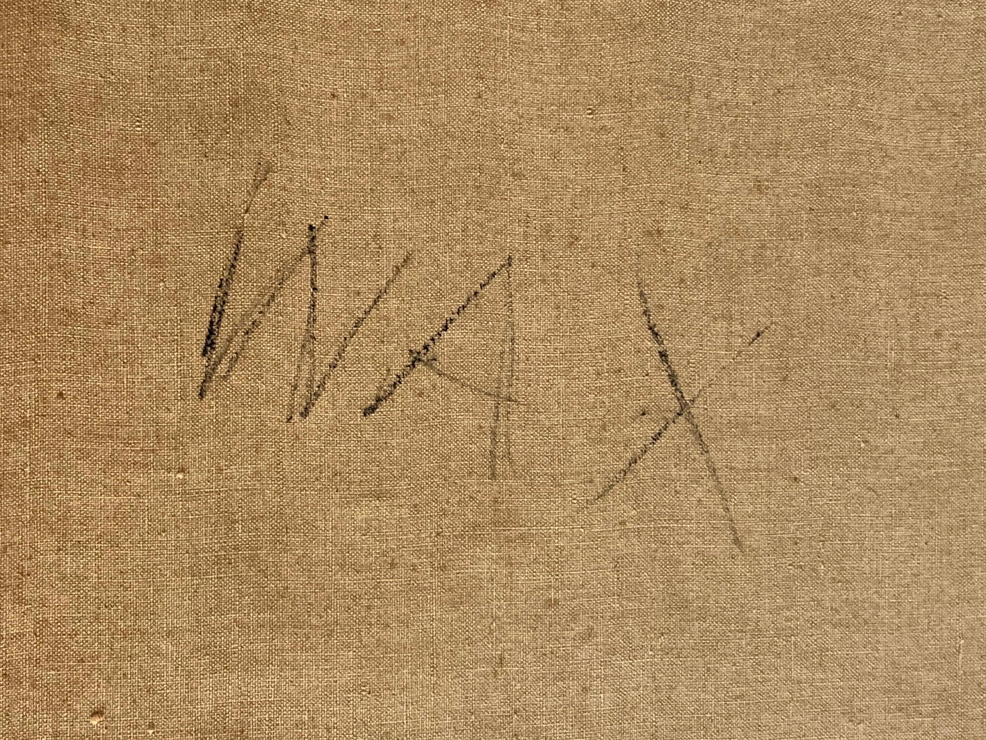Frisman Vintage An Abstract Expressionist Painting By Leonard Maurer, 1958