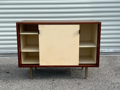 Petite Classic Knoll Credenza in Walnut and Cream Ca' 1950's