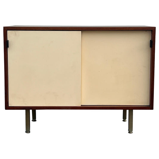 Frisman Vintage Petite Classic Knoll Credenza in Walnut and Cream Ca' 1950's