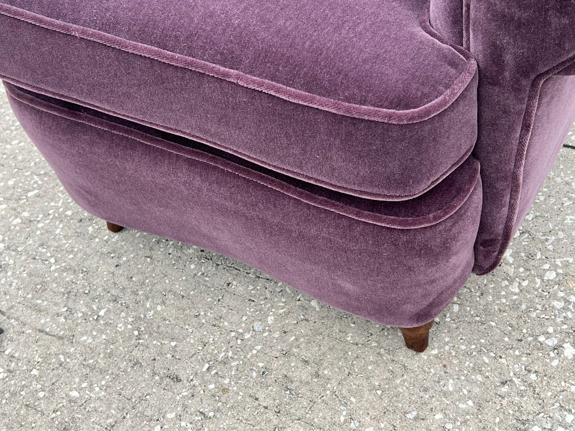 Frisman Vintage Unusual Italian Wingback Chair ca' 1940's Mohair
