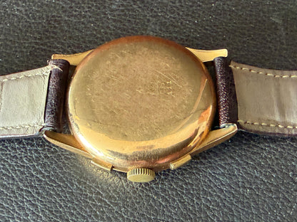 Frisman Vintage Chronograph Suisse 18K Rose Gold Two-Register Antimagnetic Watch
