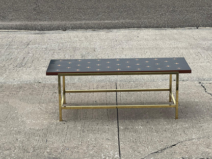 Unusual Dunbar Coffee Table With Brass And Inlay