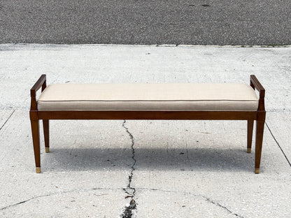 Frisman Vintage Upholstered Bench By Henredon Ca' 1950's