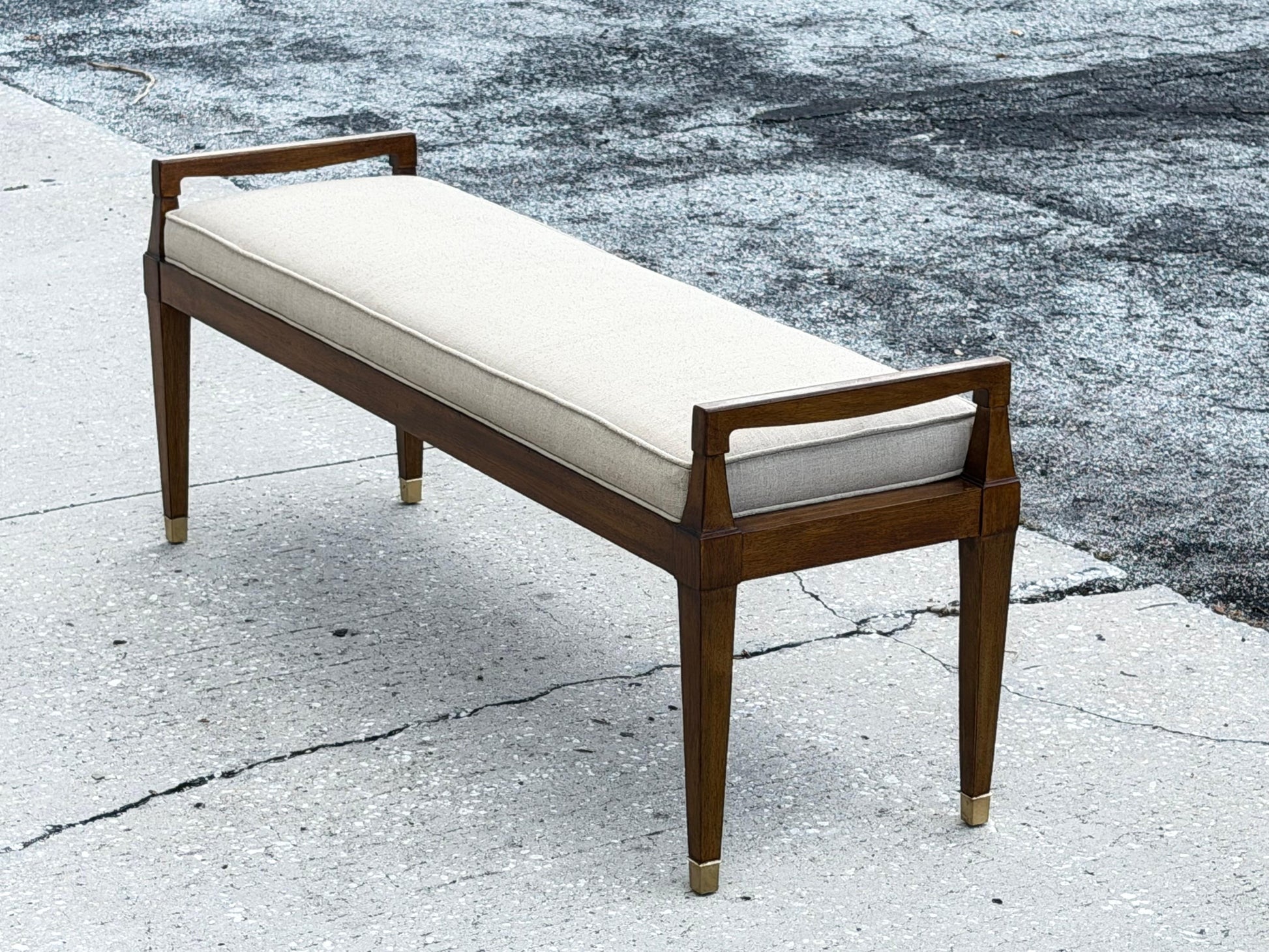 Frisman Vintage Upholstered Bench By Henredon Ca' 1950's