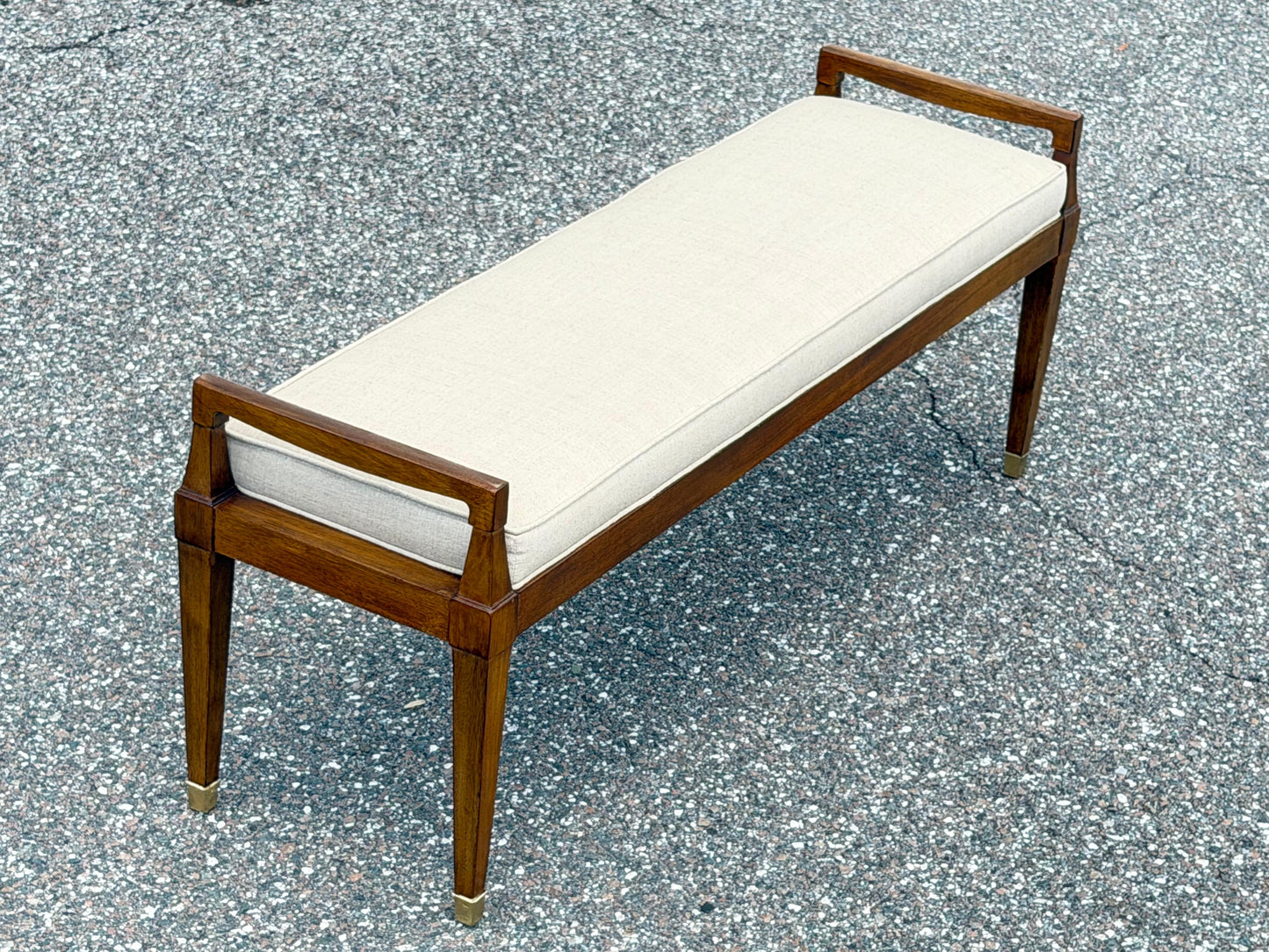 Frisman Vintage Upholstered Bench By Henredon Ca' 1950's