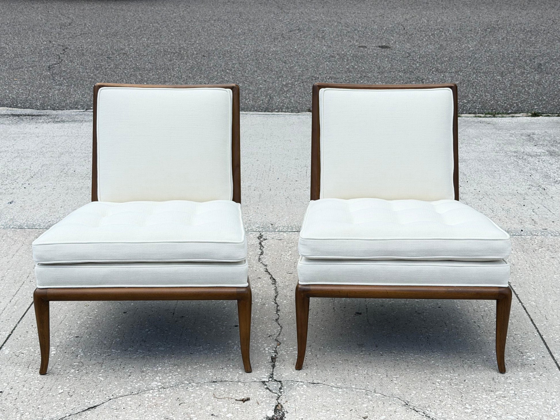 Frisman Vintage A Classic Pair of Original T.H. Robsjohn-Gibbings Slipper Chairs for Widdicomb