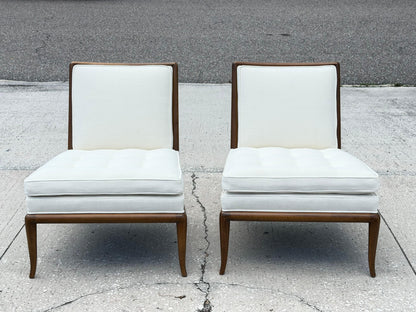 Frisman Vintage A Classic Pair of Original T.H. Robsjohn-Gibbings Slipper Chairs for Widdicomb