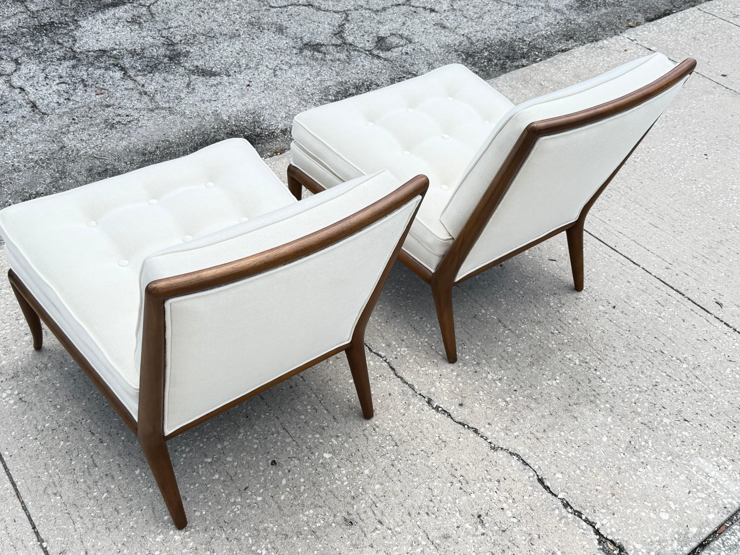 Frisman Vintage A Classic Pair of Original T.H. Robsjohn-Gibbings Slipper Chairs for Widdicomb