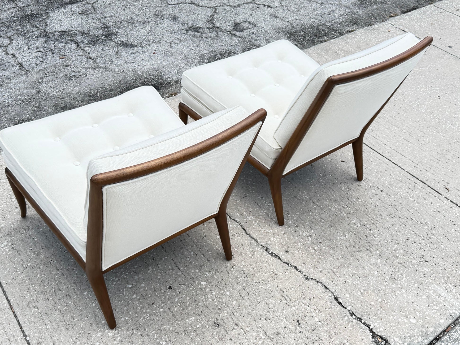 Frisman Vintage A Classic Pair of Original T.H. Robsjohn-Gibbings Slipper Chairs for Widdicomb
