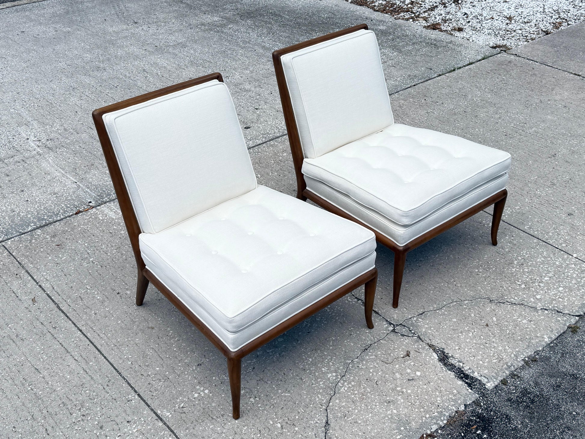 Frisman Vintage A Classic Pair of Original T.H. Robsjohn-Gibbings Slipper Chairs for Widdicomb