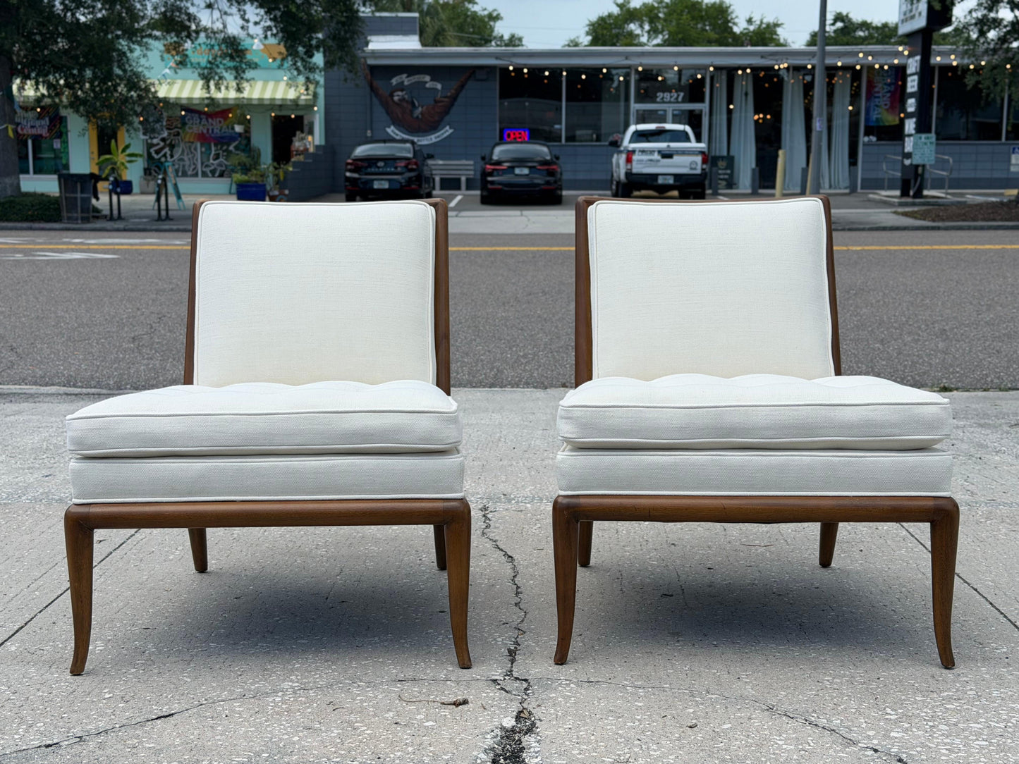 Frisman Vintage A Classic Pair of Original T.H. Robsjohn-Gibbings Slipper Chairs for Widdicomb
