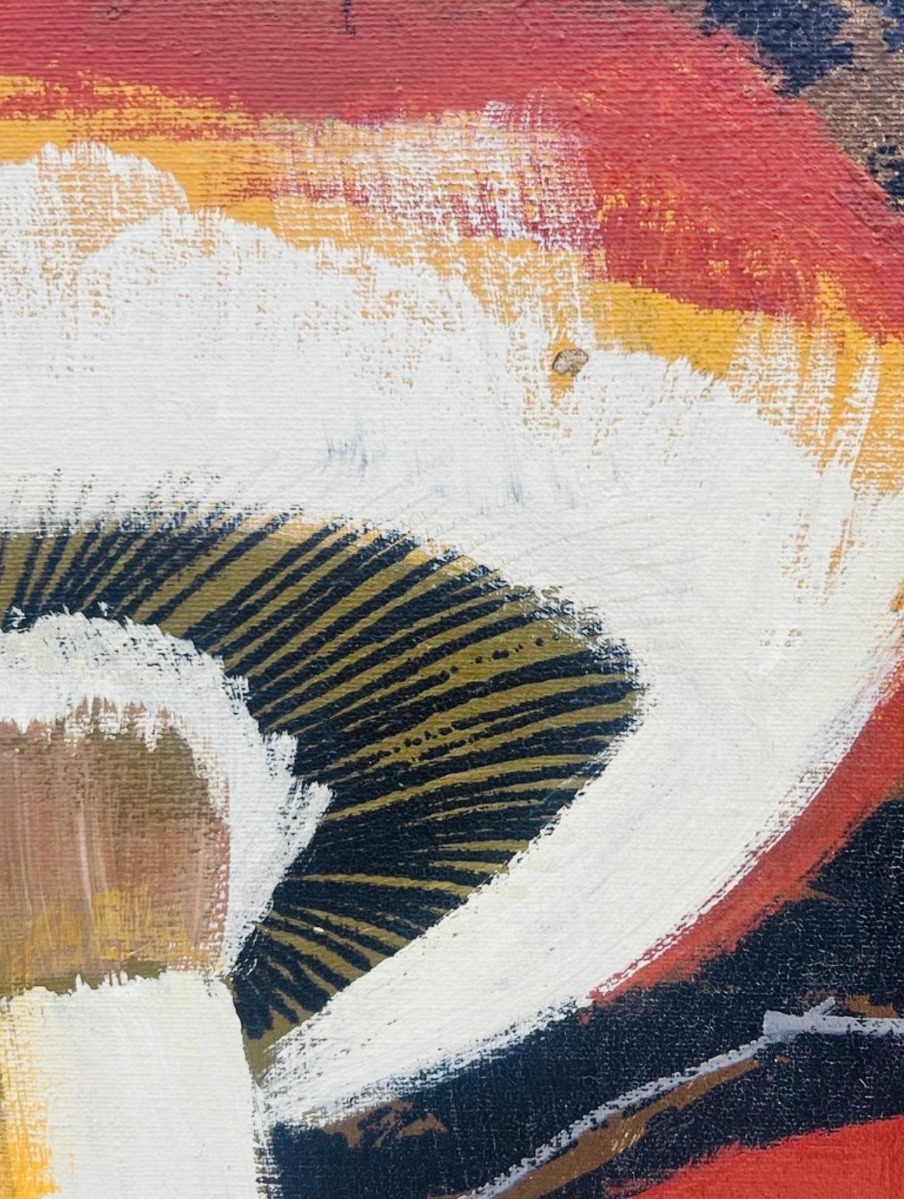 Frisman Vintage XL 60s Mid Century Lee Reynolds Magic Mushroom Forest Retro Painting Framed