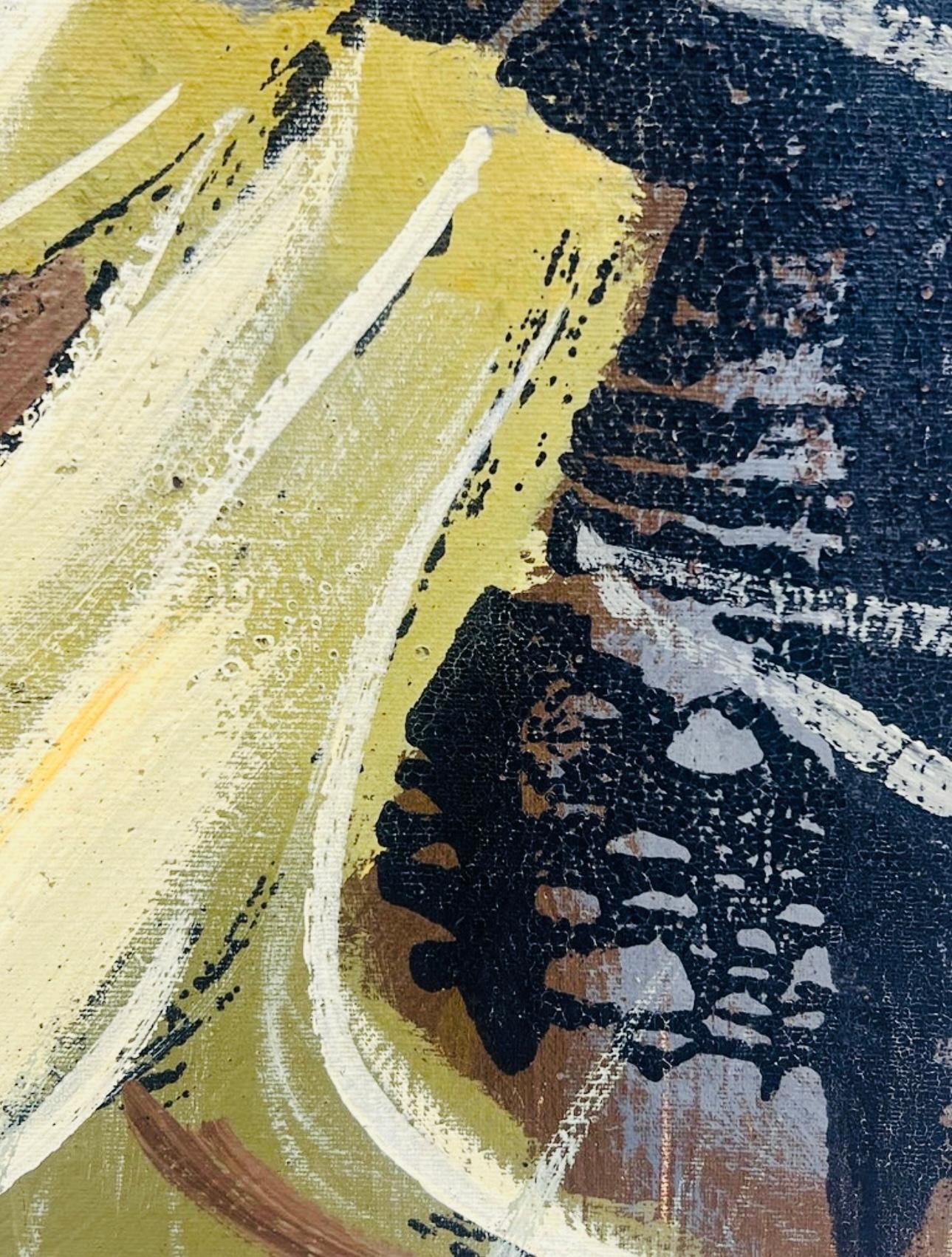 Frisman Vintage XL 60s Mid Century Lee Reynolds Magic Mushroom Forest Retro Painting Framed