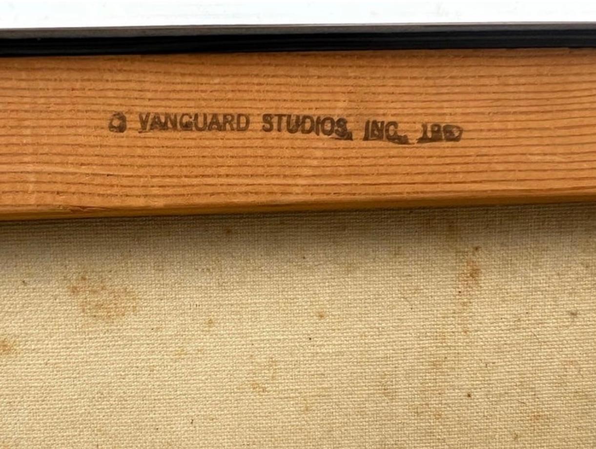 Frisman Vintage XL 60s Mid Century Lee Reynolds Magic Mushroom Forest Retro Painting Framed