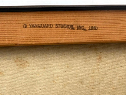 Frisman Vintage XL 60s Mid Century Lee Reynolds Magic Mushroom Forest Retro Painting Framed