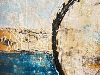 Frisman Vintage Surrealist Oil Painting By Haitian Artist Arijac ca' 1960's