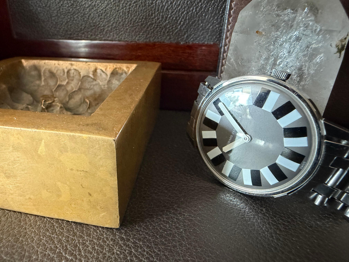 Frisman Vintage Girard Perregaux 9034 With Gay Freres Bracelet Rare Watch ca' 1960's