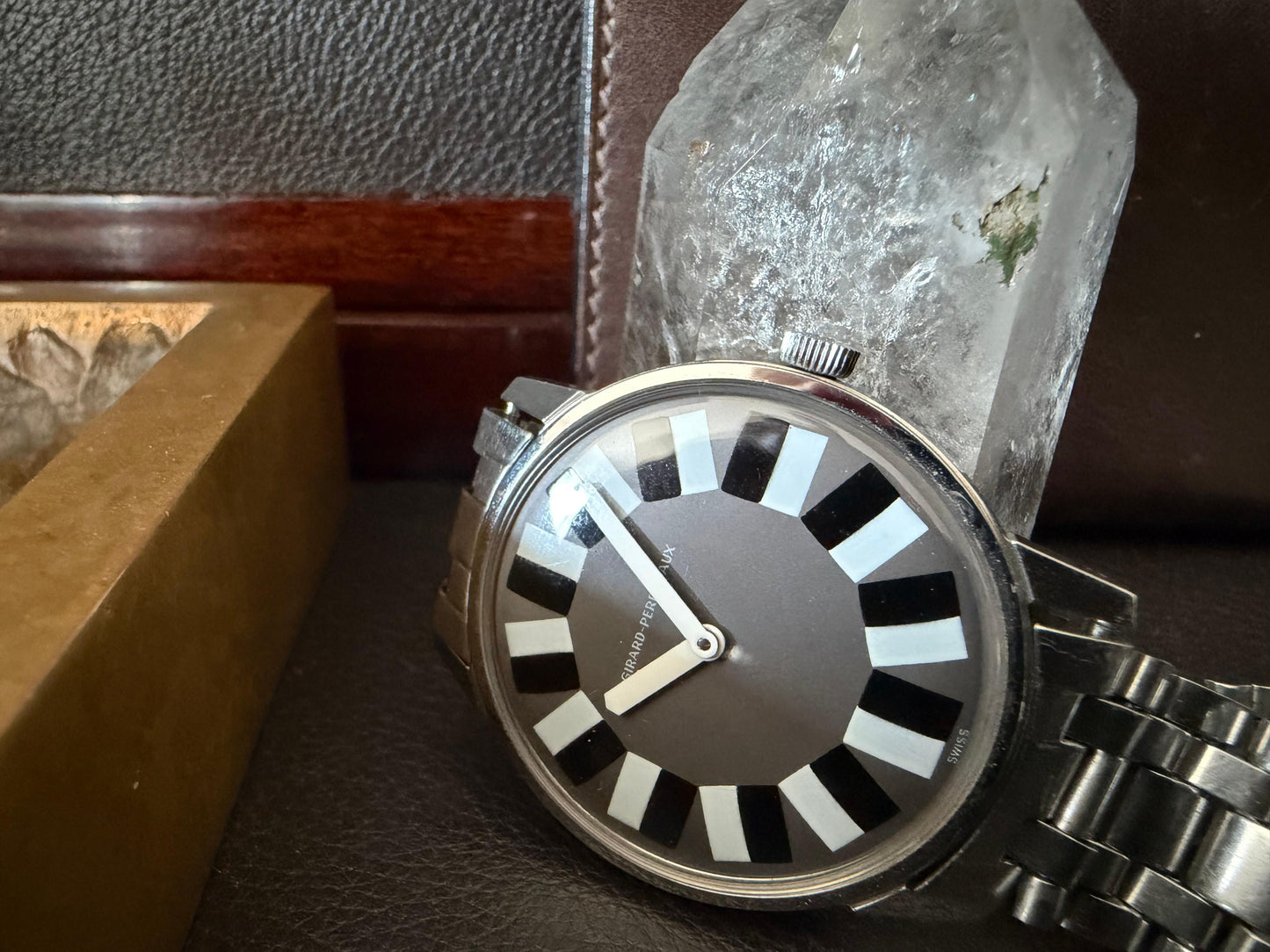 Frisman Vintage Girard Perregaux 9034 With Gay Freres Bracelet Rare Watch ca' 1960's
