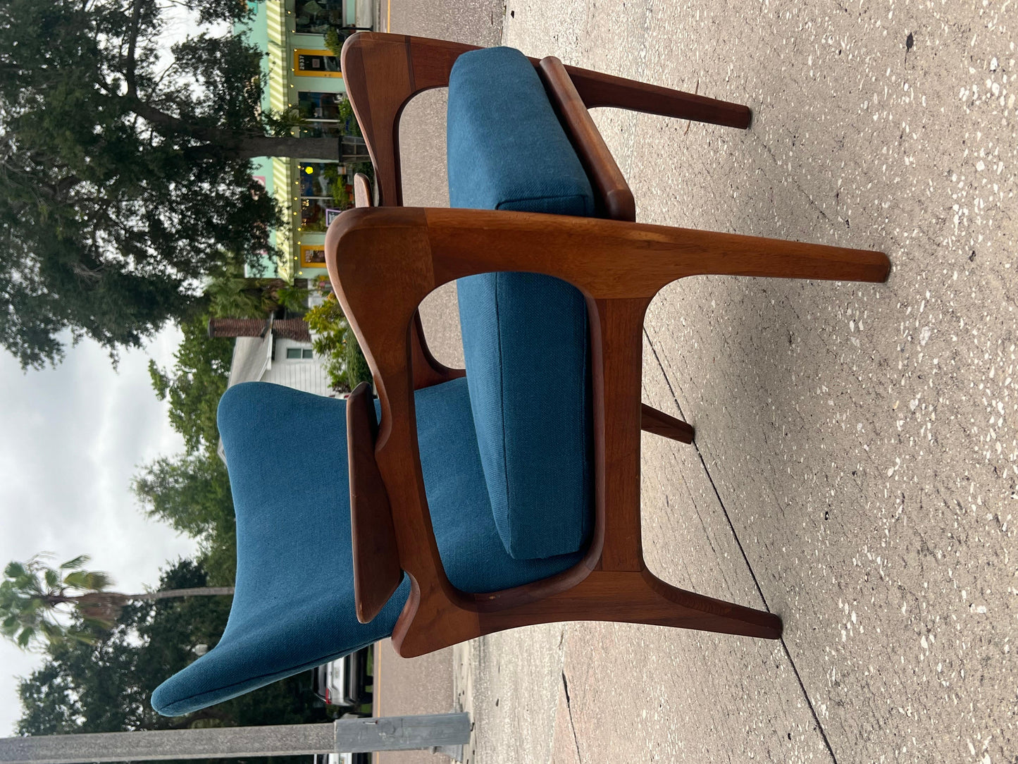 A Pair of Classic Adrian Pearsall Armchairs With Angled Arms Ca' 1960's