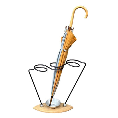 Frisman Vintage 1950s French Mid Century Modern Carl Aubock Inspired Minimalist Umbrella Holder