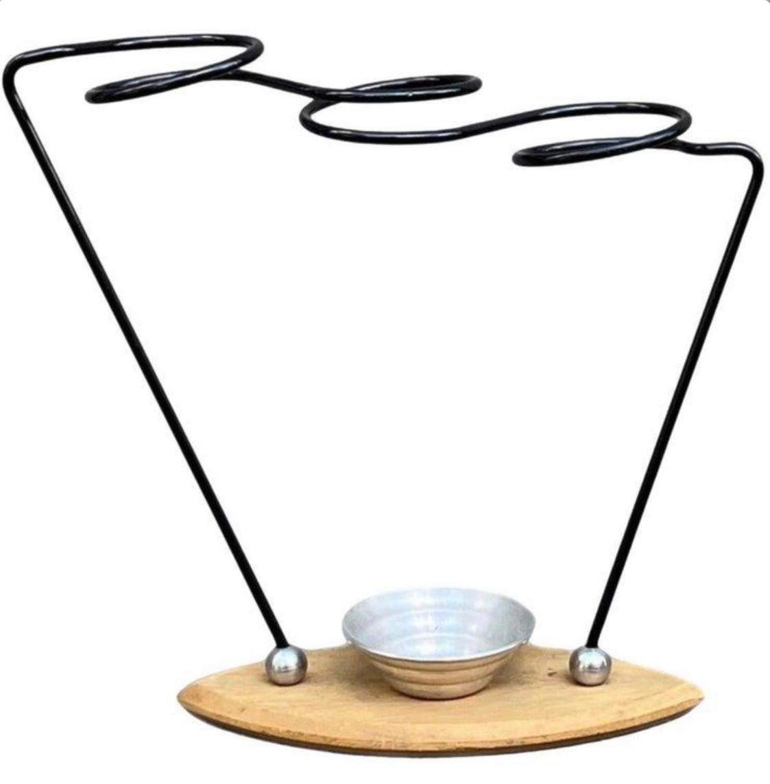 Frisman Vintage 1950s French Mid Century Modern Carl Aubock Inspired Minimalist Umbrella Holder