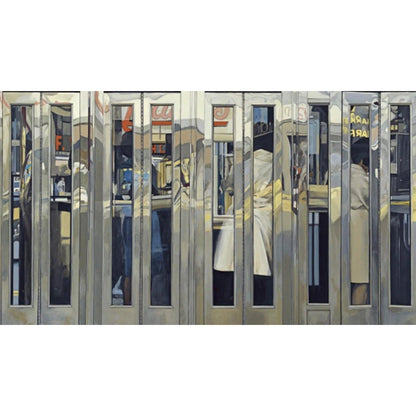 Frisman Vintage Richard Estes Photorealism 2007 Exhibition Lithograph Telephone Booths N Y C