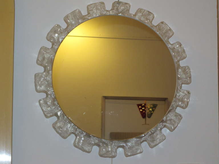 A Pair of 1970's Illuminated  Resin Mirrors