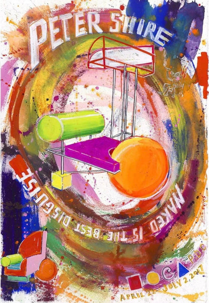 Frisman Vintage 2017 Peter Shire Postmodern Memphis Exhibition Litho Poster Pacific Design Ctr