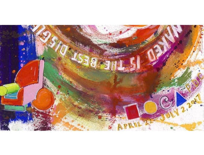 Frisman Vintage 2017 Peter Shire Postmodern Memphis Exhibition Litho Poster Pacific Design Ctr