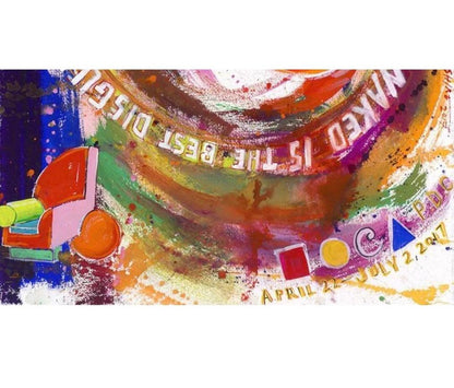 Frisman Vintage 2017 Peter Shire Postmodern Memphis Exhibition Litho Poster Pacific Design Ctr