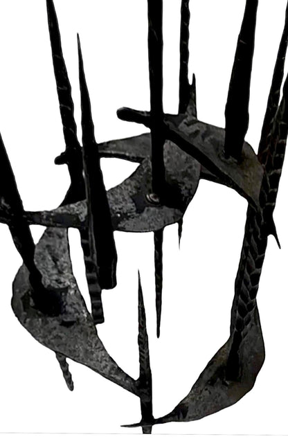 Frisman Vintage David Palumbo Huge Iconic Mid Century Modern Brutalist Hand Forged Iron Menorah