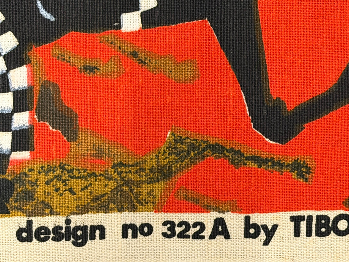 Frisman Vintage Mid-Century Modern Tibor Reich "A Tournament" Textile Wall Art circa 1960s