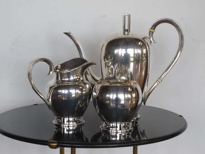 Frisman Vintage Allan Adler Greek Key Sterling Tea Set