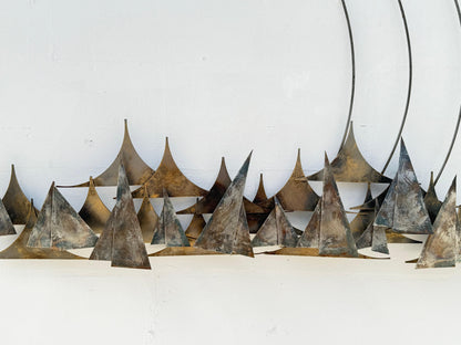 Frisman Vintage Unusual Wall Mounted Sculpture Sailboats