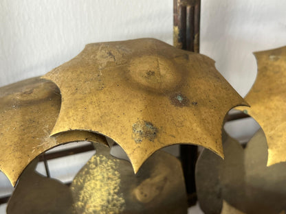 A Curtis Jere Brass Sculpture Umbrellas And People ca' 1970's