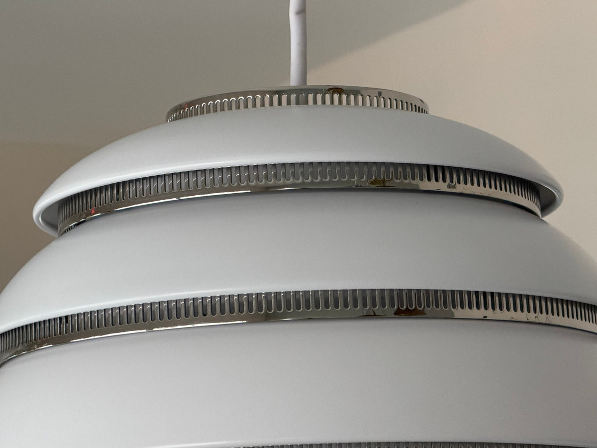 Frisman Vintage A Pair Of Alvar Aalto Beehive Lamps Model A331 Finland White Pendants