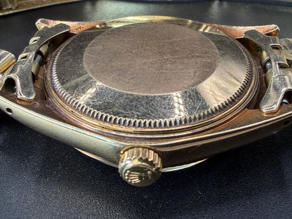 Frisman Vintage Rolex OP Date 14k Yellow Gold With Jubilee Bracelet Shantung Dial 1973 Rare!