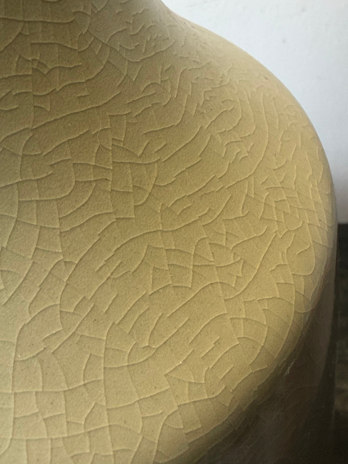 Frisman Vintage Vintage Lotte And Gunnar Bostlund Ceramic Bone Gray Lamp With Crackle Finish MCM