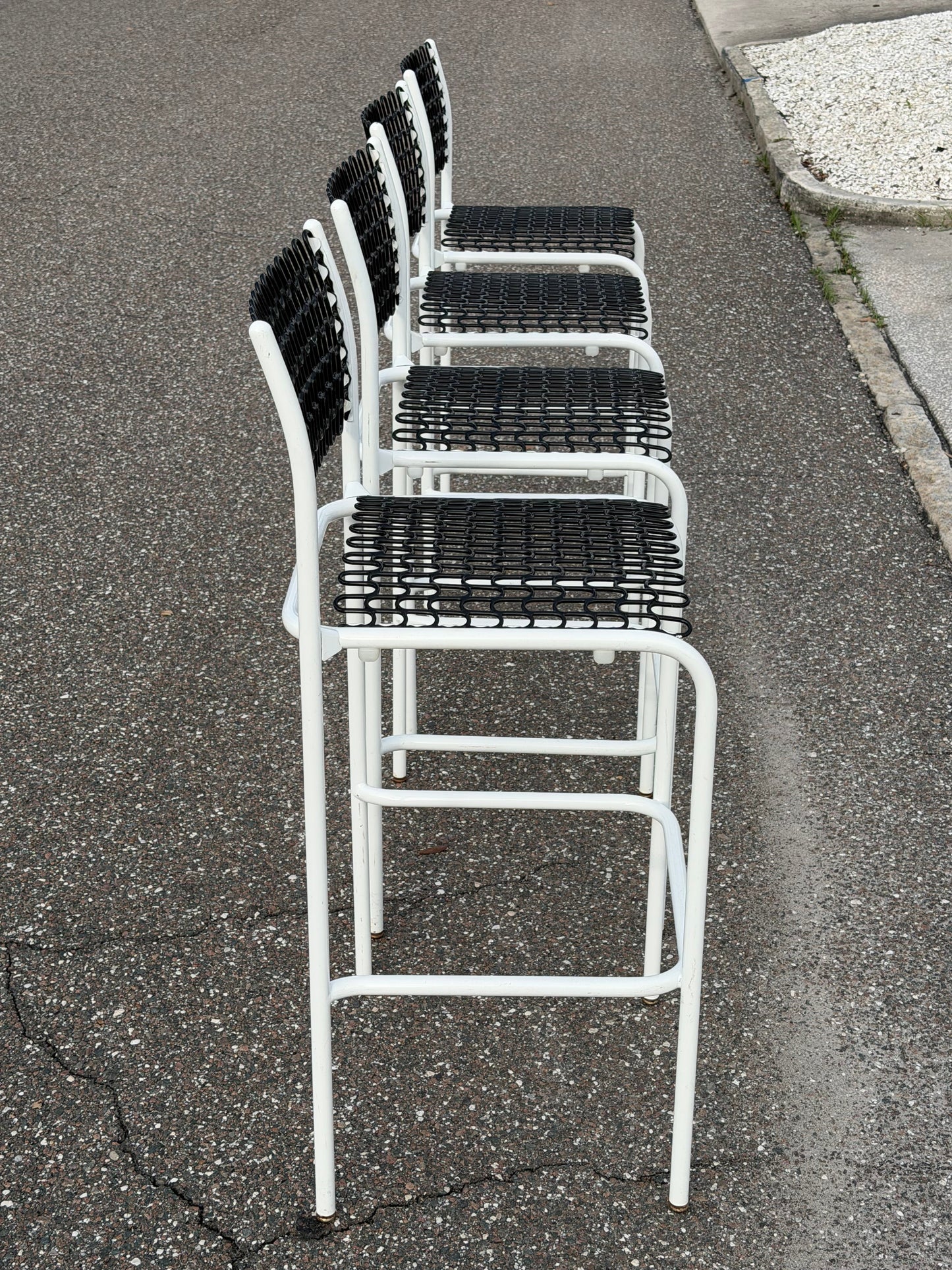 Frisman Vintage Unusual Bar Stools By David Rowland Thonet ca' 1970's Mid Century Sof-Tech Patio