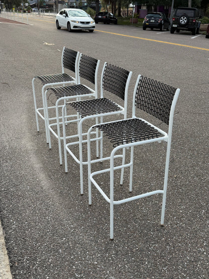 Frisman Vintage Unusual Bar Stools By David Rowland Thonet ca' 1970's Mid Century Sof-Tech Patio